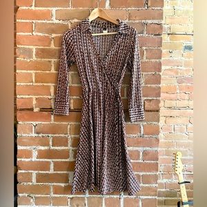 Made in USA Vintage 70s Wrap Dress